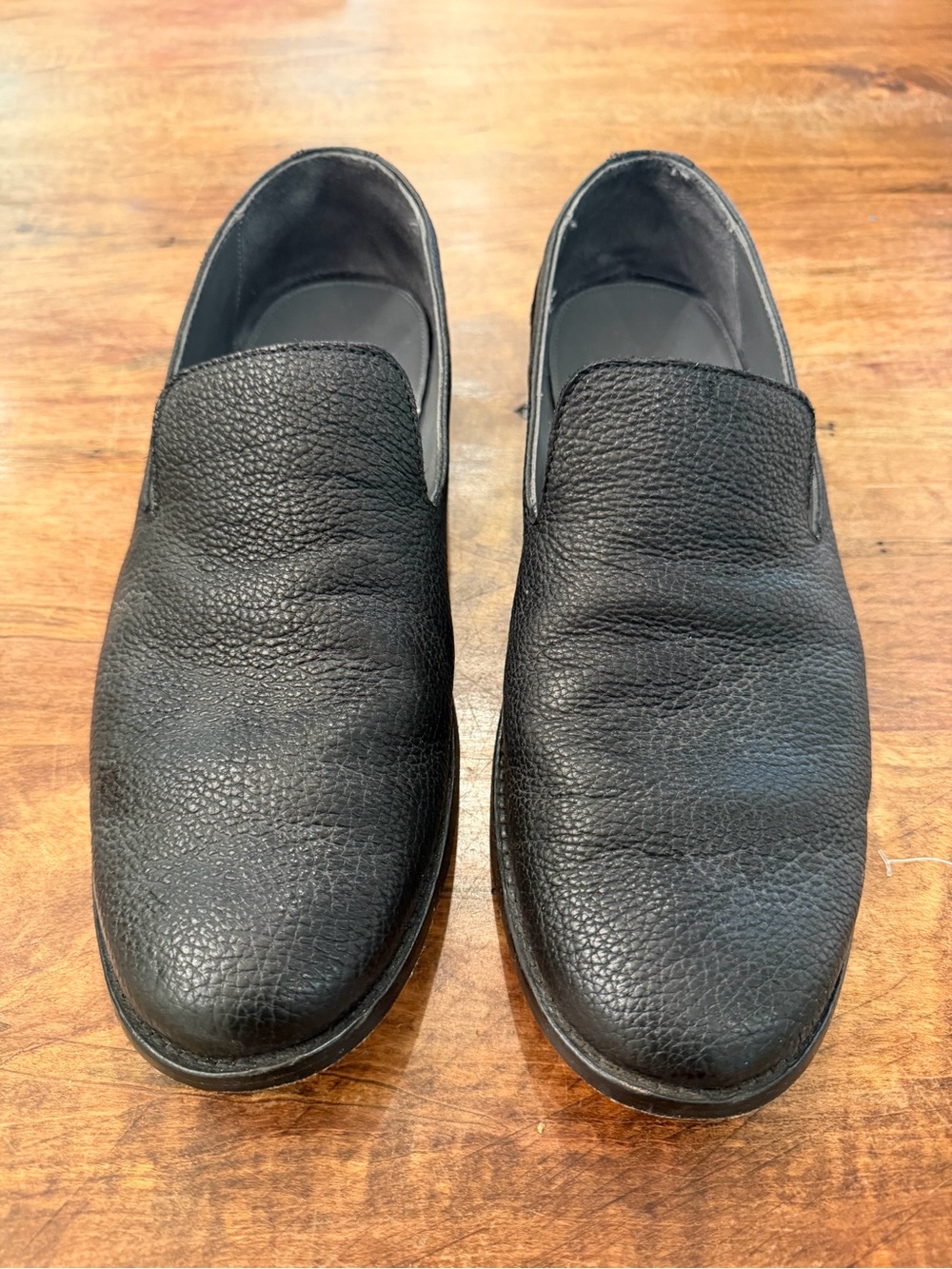 Tecovas Black Bison Leather Loafers